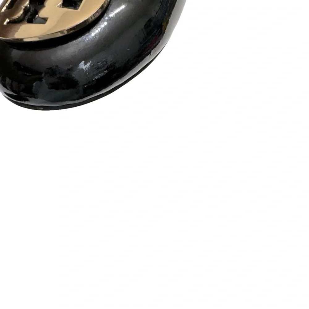 Tory Burch Womens Black Patent Leather Ballet Flats Sz 38/7.5US‎